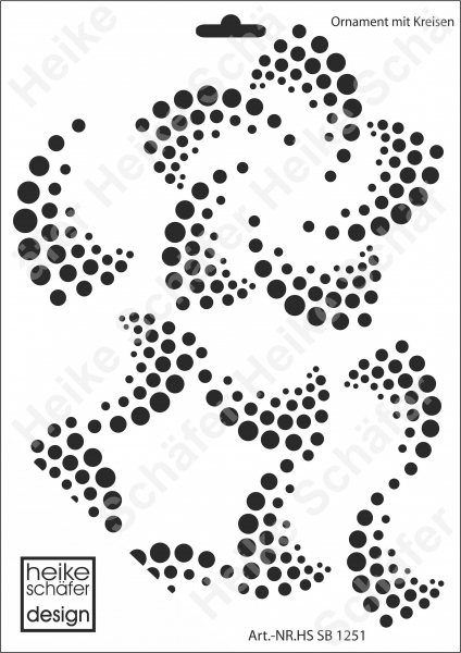 Schablone-Stencil A4 182-1251 Ornament mit Kreisen